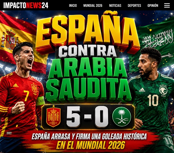 Espana aplasta a Arabia Saudita y da un golpe de autoridad en el Mundial 2026