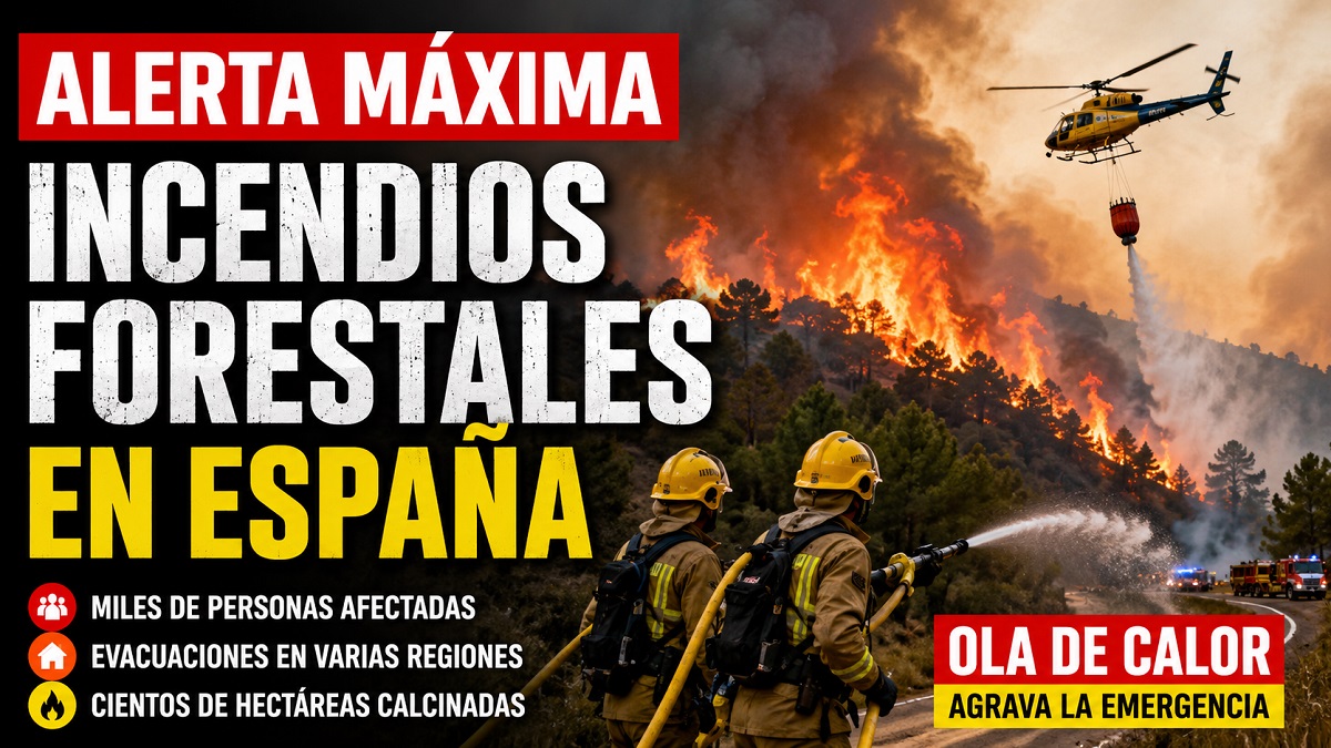 Alerta maxima en Espana incendios forestales obligan a evacuar a miles de personas