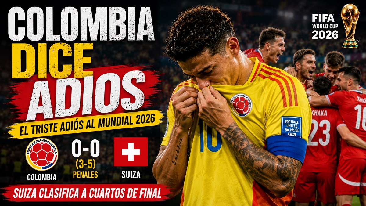 Colombia dice adios tras perder antes Suiza