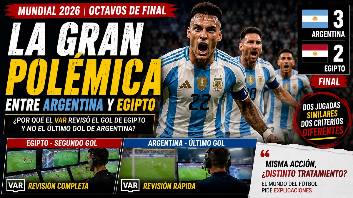 por que el var reviso el Gol de Egipto y no el ultimo gol de argentina